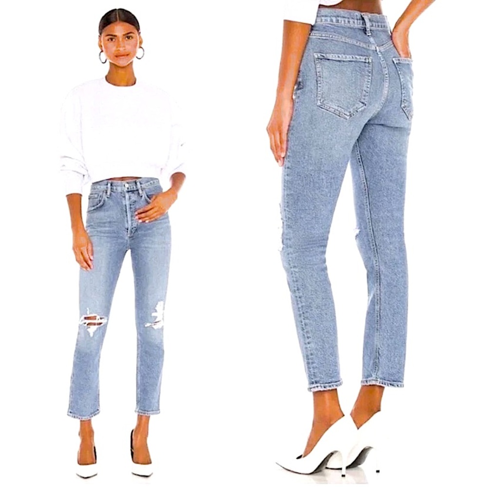 Agolde Riley Straight Leg Cropped